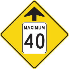 Signal avancé de limite de vitesse 40 km/h