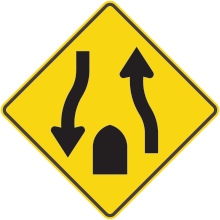 Divided Highway signs