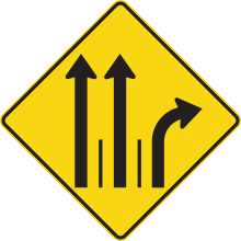 Signal avancé de direction des voies