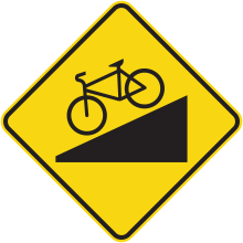 Steep Downhill sign