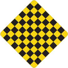 Checkerboard sign
