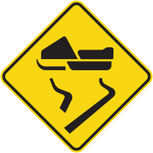 Off-Highway Vehicle Trail Slippery signs