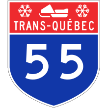 Numbering of a Trans-Québec snowmobile trail