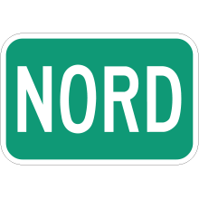Cardinal Direction tab signs - north