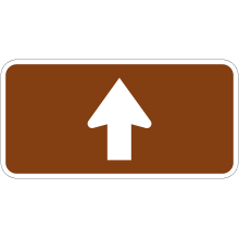 Straight Directional Arrow tab sign 