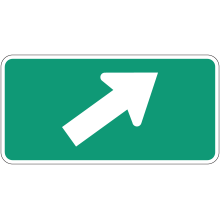 Panonceau de direction à droite (flèche oblique)