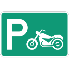 Aire de stationnement pour motocyclettes