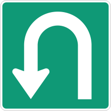 U-turn sign