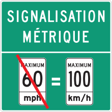 Signalisation métrique