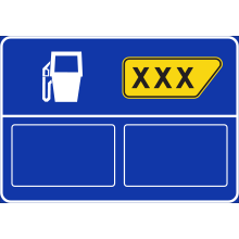 Signalisation de service de carburant sur autoroute