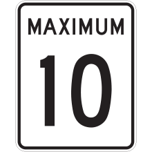 Limite de vitesse 10 km/h