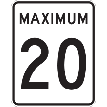 Limite de vitesse 20 km/h