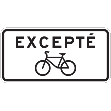 Excepté bicyclettes
