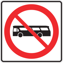 Accès interdit aux autobus urbains