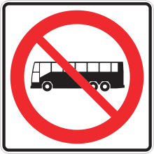 Accès interdit aux autobus interurbains