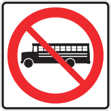 Accès interdit aux autobus scolaires