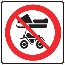 Accès interdit aux motoneiges et aux motoquads