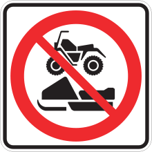All-terrain vehicles and snowmobiles prohibited