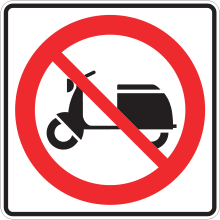 Accès interdit aux cyclomoteurs