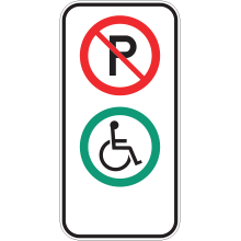 Controlled Parking Spaces for Persons with Physical Disabilities sign