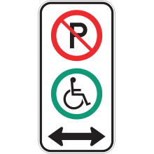 Controlled Parking Spaces for Persons with Physical Disabilities sign