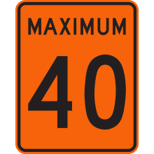 Limite de vitesse 40 km/h