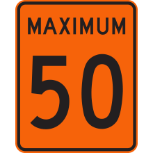Speed Zone signs 50 km/h