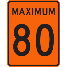 Limite de vitesse 80 km/h