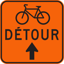 Cyclist Detour sign