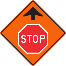 Stop Ahead sign (Stop)
