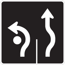 Lane Direction Control Signs (Multi-lane roundabout) 