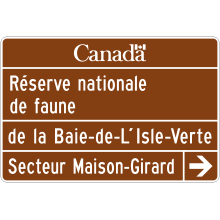 Réserve nationale de faune (entrée d'un secteur)