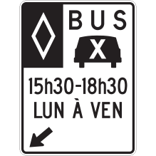Reserved Lane Signs