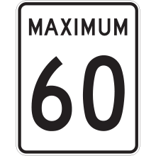 Limite de vitesse 60 km/h
