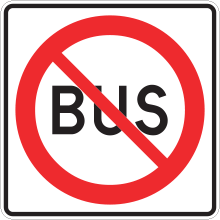 Accès interdit aux autobus et aux minibus