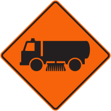 Road Sweeper sign