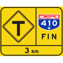 Freeway Ends Ahead Sign