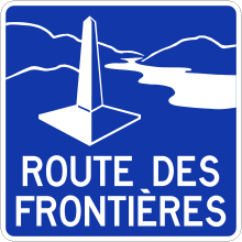 Indication de la route touristique (Route des Frontières)