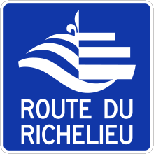 Indication de la route touristique (Route du Richelieu)