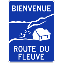 Identification de la route touristique (Route du Fleuve)