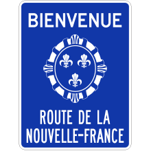 Identification de la route touristique (Route de la Nouvelle-France)