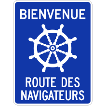 Identification de la route ou du circuit touristique (Route des Navigateurs)