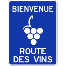 Identification de la route touristique (Route des Vins)