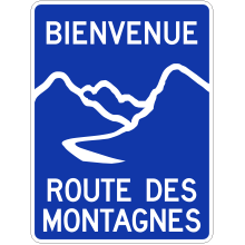 Identification de la route touristique (Route des Montagnes)