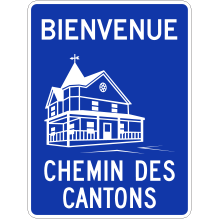 Identification de la route touristique (Chemin des Cantons)