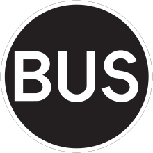 Feu pour autobus (Mot « BUS »)