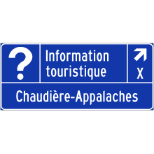 Direction de sortie vers un bureau d’information touristique (Chaudière-Appalaches) 