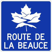 Indication de la route touristique (Route de la Beauce)