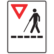 Crosswalk for Visually Impaired Persons sign