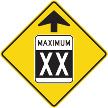 Variable Speed Limit Ahead sign